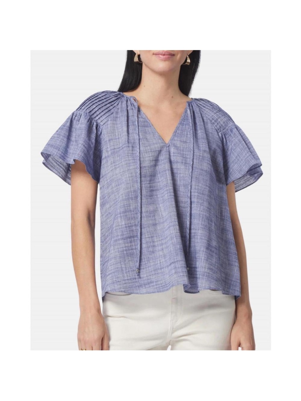 GILNER FARRAR aileen blouse in blue chambray